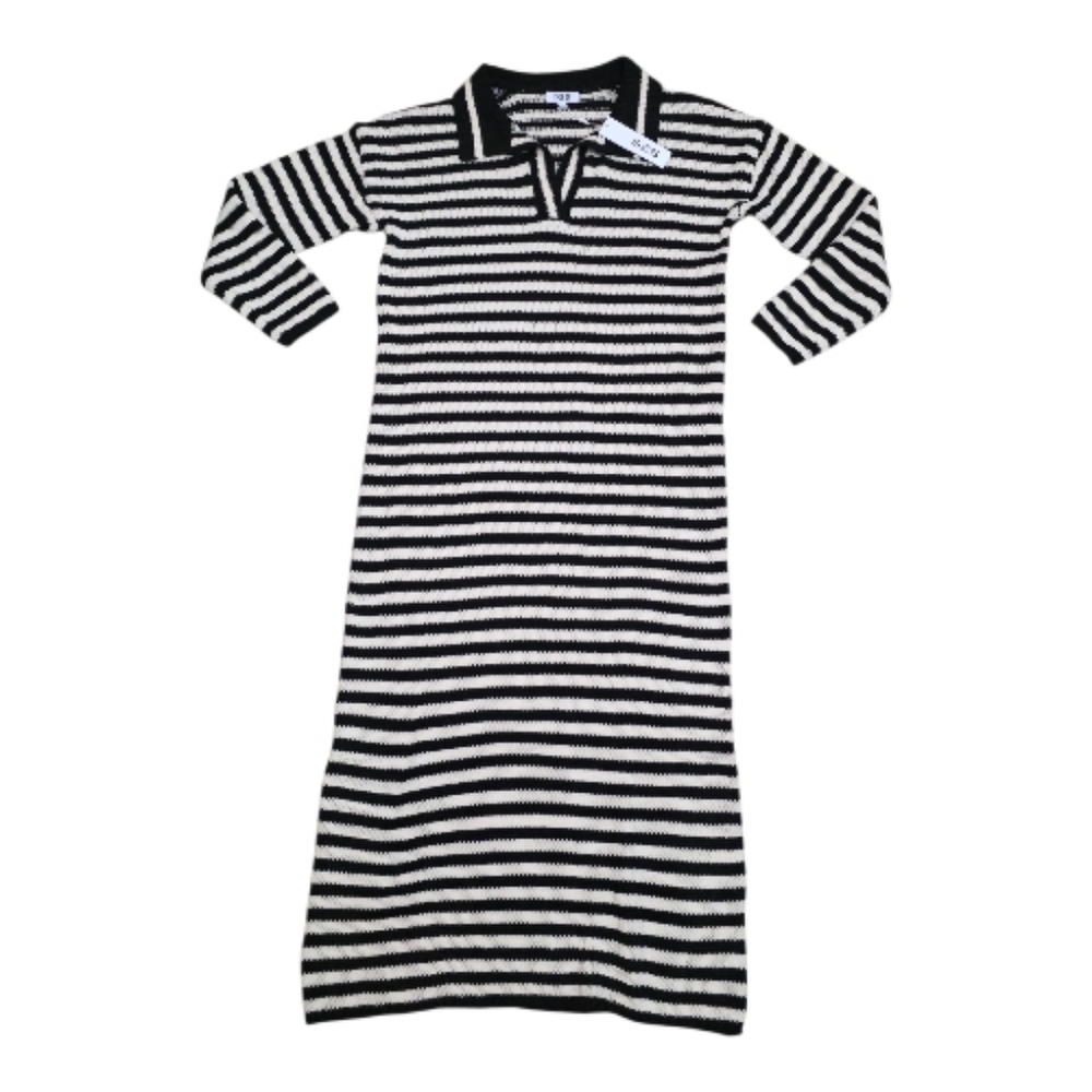 NWT 525 America Raya Stripe Knit Polo Dress Sz M